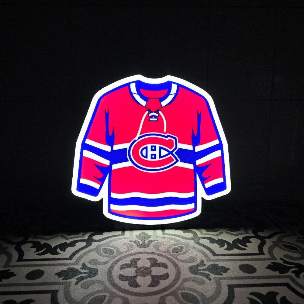 Canucks Flying Skate Jersey - LED Lightbox Sign with detachable stand